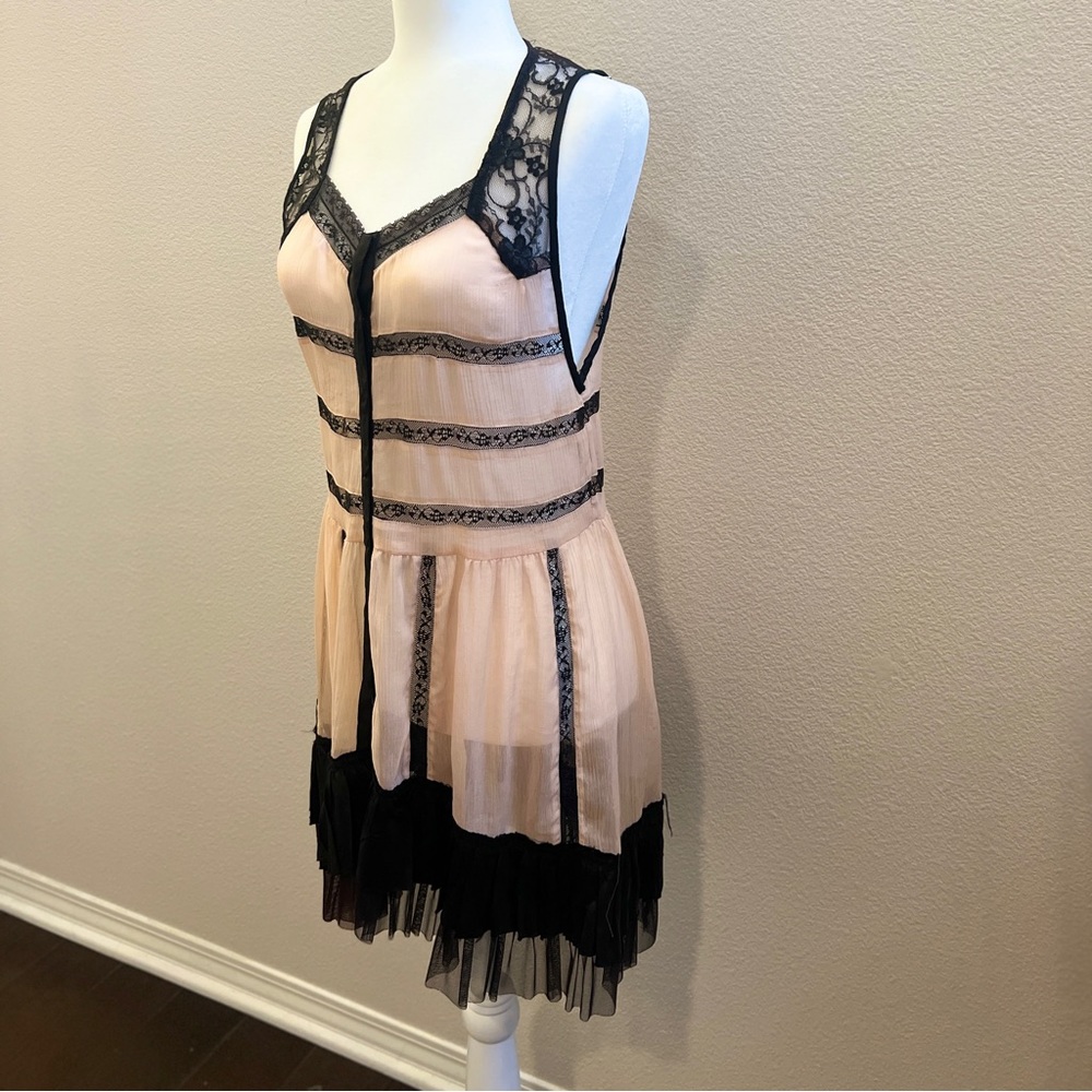 Free People Pink Lace Tunic Dress